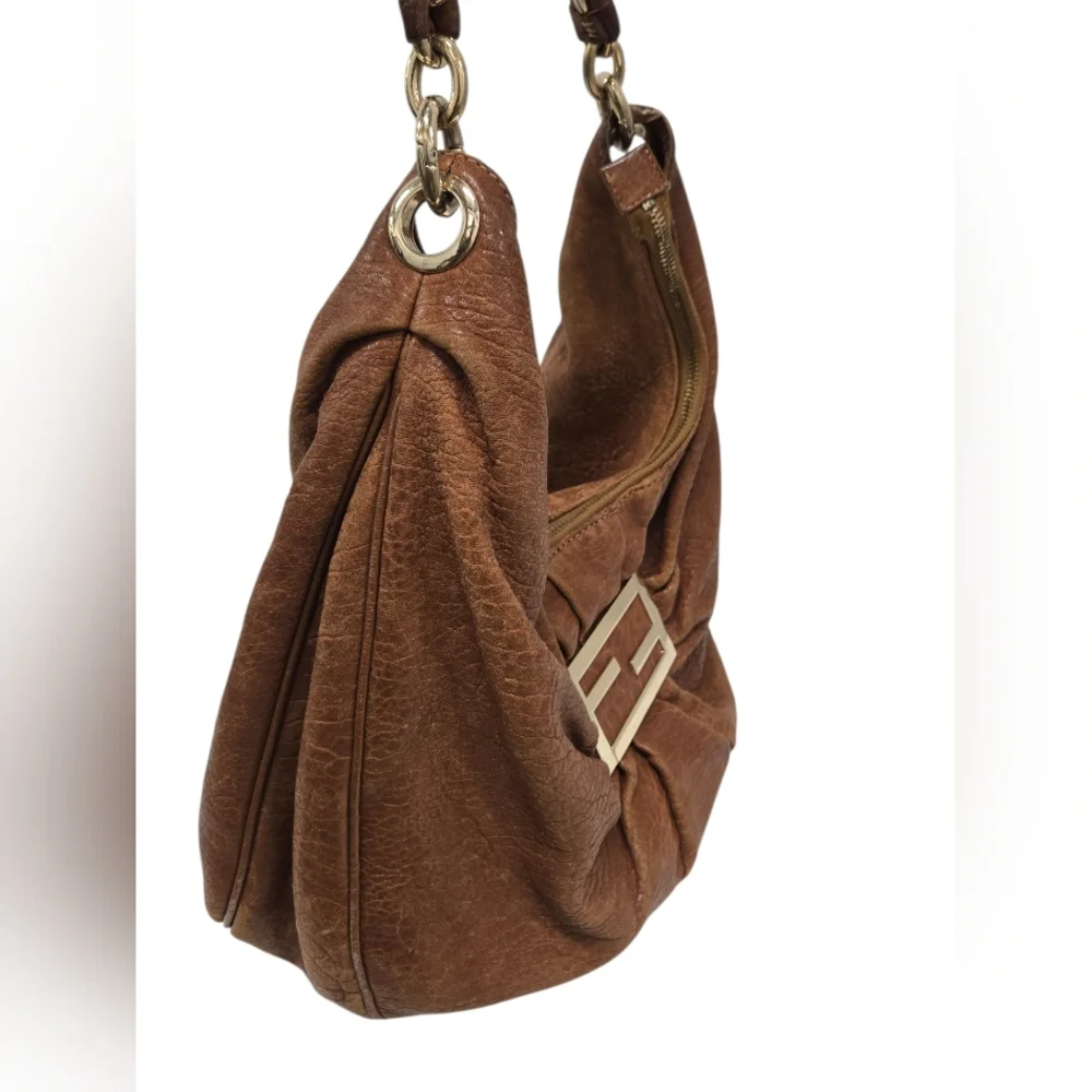 Fendi brown Leather Mia Hobo Bag - Picture 5 of 16